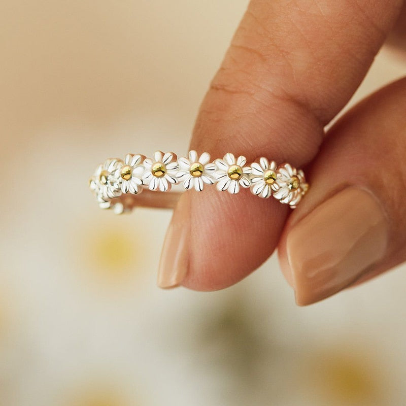 Anel Flor de Margarida Ajustável | BELLORIE
