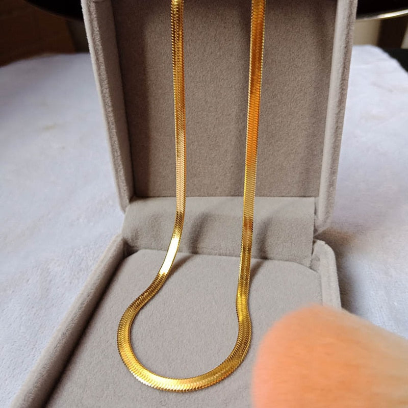 Colar Cobra Banhando à Ouro 18k | BELLORIE
