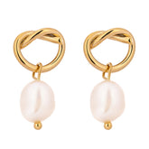 Brinco Dourado com Pérolas Naturais | BELLORIE