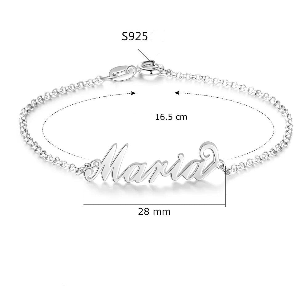 Pulseira de Prata Nome Personalizável - Bellorie