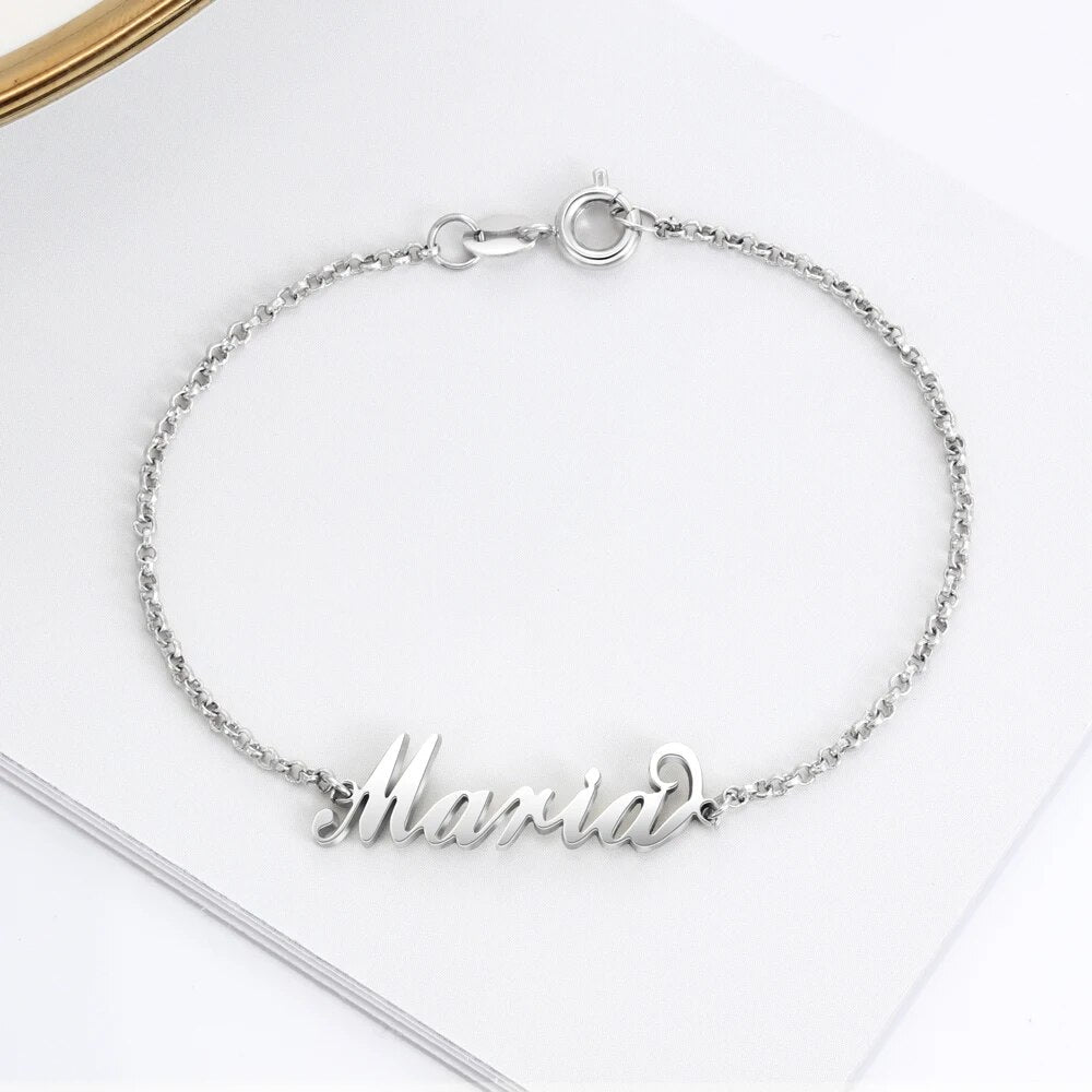 Pulseira de Prata Nome Personalizável - Bellorie