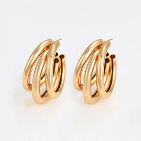 Brinco Argola Três Camadas | BELLORIE
