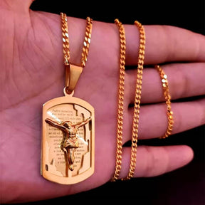 Conjunto Crucifixo em Aço Inoxidável | BELLORIE