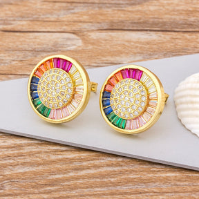 Brinco Pizza com Zircônias Coloridas | BELLORIE
