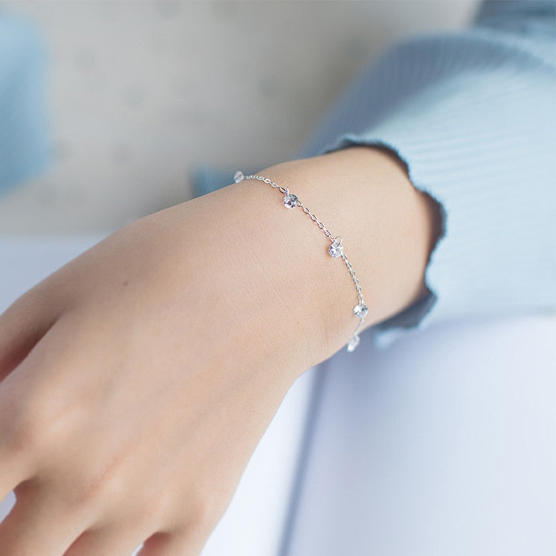 Pulseira de Prata com Pedras de Zircônia | BELLORIE