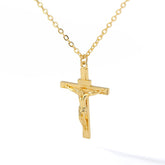 Corrente Crucifixo de Aço Inoxidável Banhado a Ouro 18K | BELLORIE