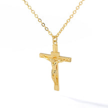 Corrente Crucifixo de Aço Inoxidável Banhado a Ouro 18K | BELLORIE