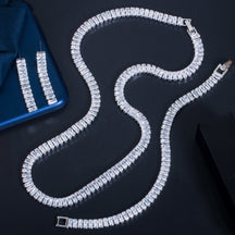 Conjunto Colar Pulseira e Brincos Riviera Cristais de Zircônia Cúbica | BELLORIE