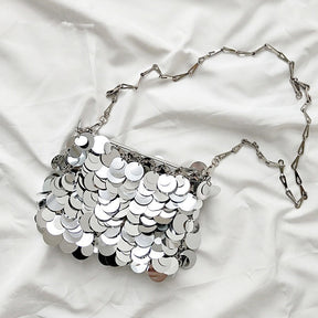 Bolsa de Ombro Luxury Lantejoulas de Metal | BELLORIE
