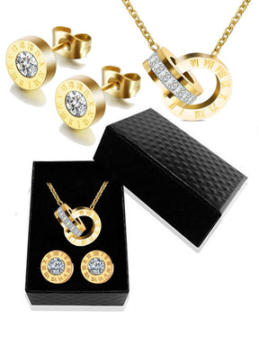 Colar Romano Dourado - Brincos Brinde | BELLORIE