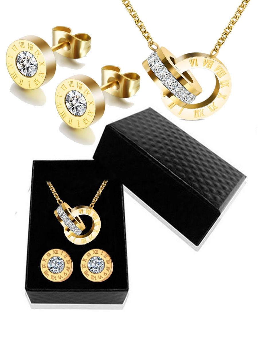 Colar Romano Dourado - Brincos Brinde | BELLORIE