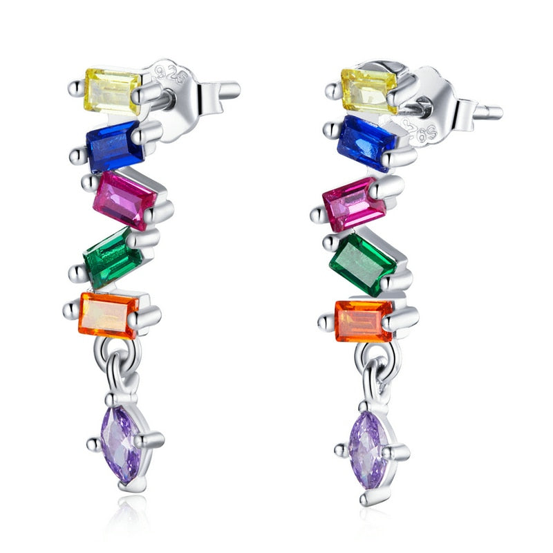 Brinco Longo Rainbow - Prata 925 | BELLORIE