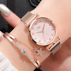 Kit Relógio e Pulseira Fashion Quartzo | BELLORIE