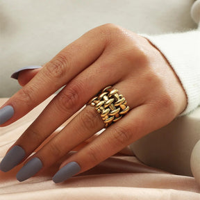 Anel luxe Banhado a Ouro | BELLORIE