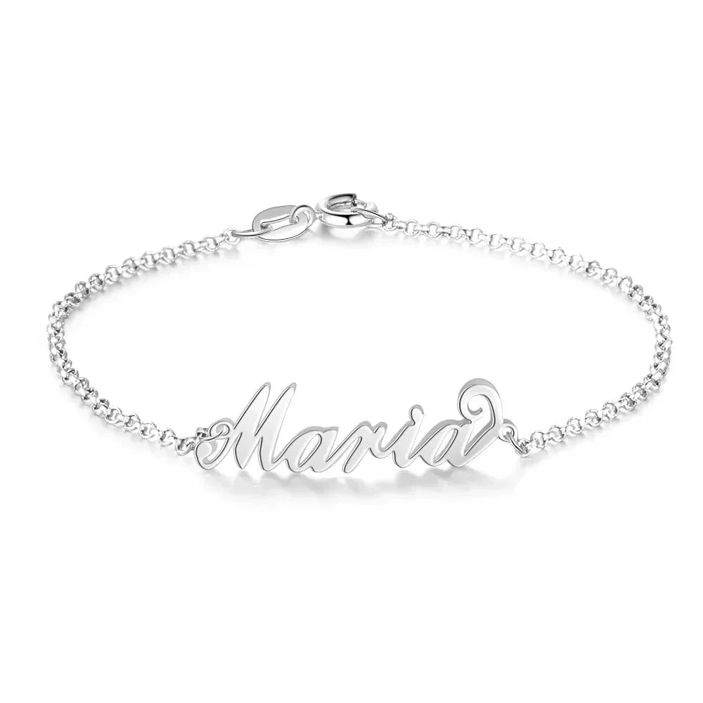 Pulseira de Prata Nome Personalizável | BELLORIE