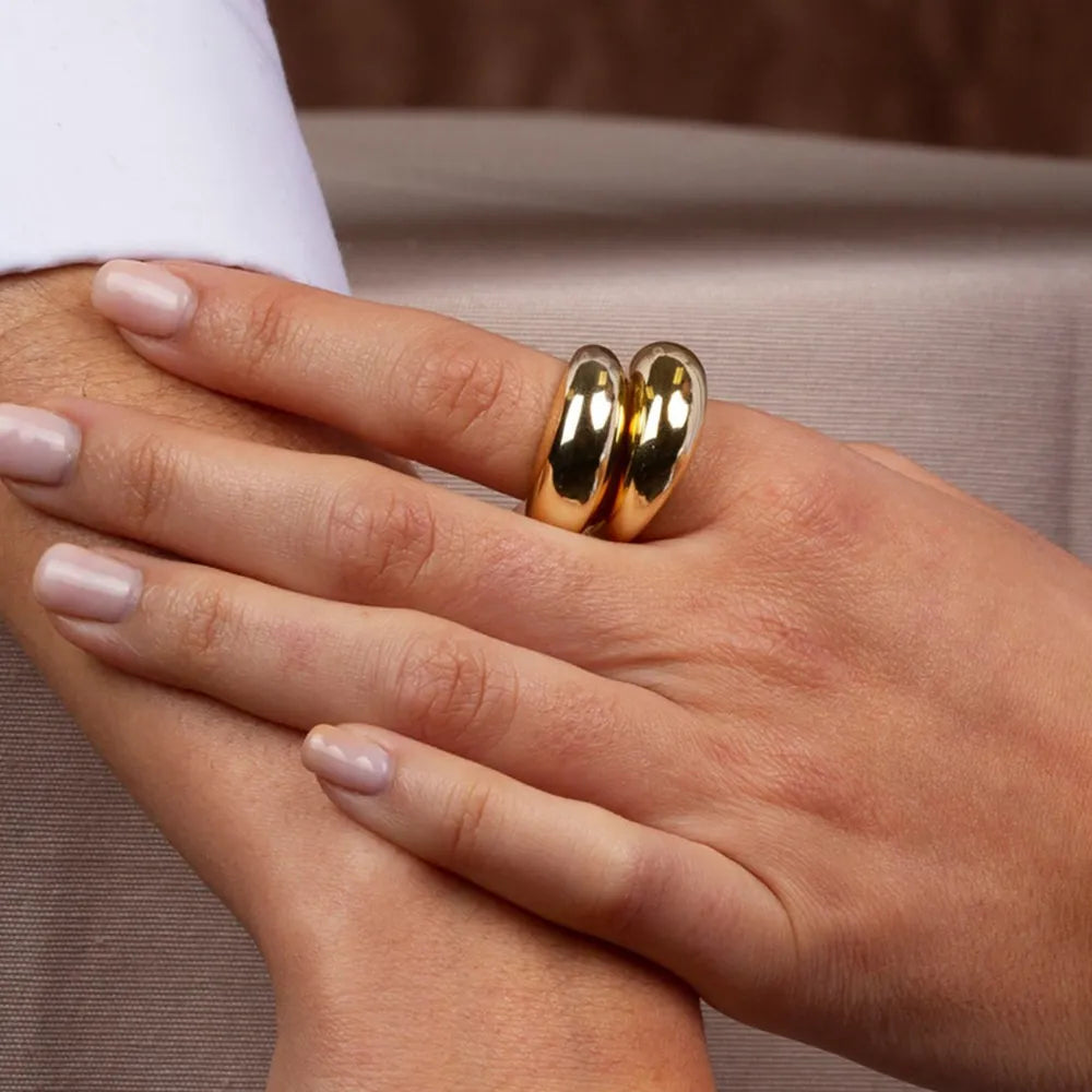 Anel Dourado Banhado a Ouro 18k | BELLORIE