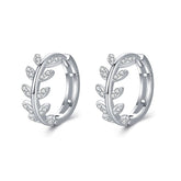 Argola Folhas com Zircônia | BELLORIE
