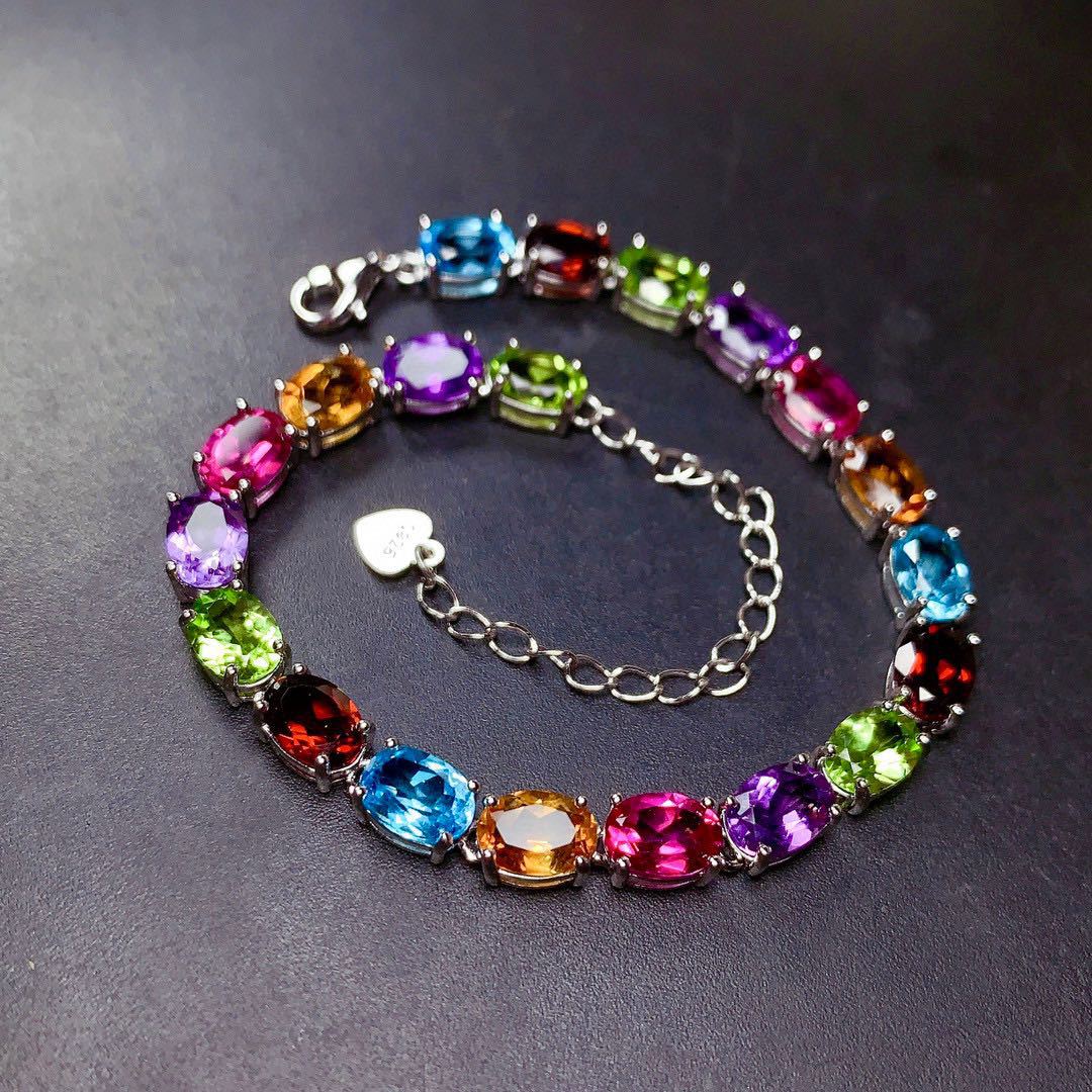 Pulseira de Zircônias Coloridas de Prata | BELLORIE