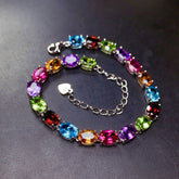 Pulseira de Zircônias Coloridas de Prata | BELLORIE