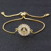 Pulseira Inicial Letra com Zircônia | BELLORIE