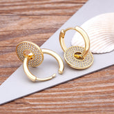 Brinco Argola Circulo com Cristais de Zircônia | BELLORIE