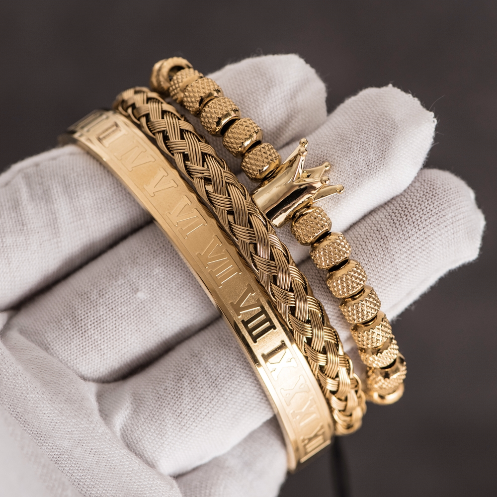 Pulseira Roman King Banhada a Ouro 18k | BELLORIE