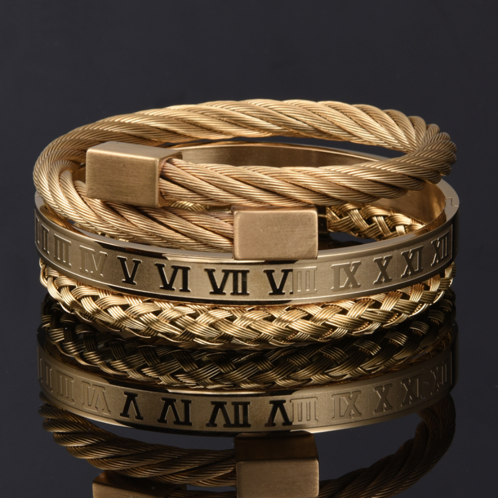 Pulseira Roman Royal Banhada a Ouro 18k | BELLORIE