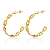 Brincos Argola em Elos Banhado em Ouro 18K | BELLORIE