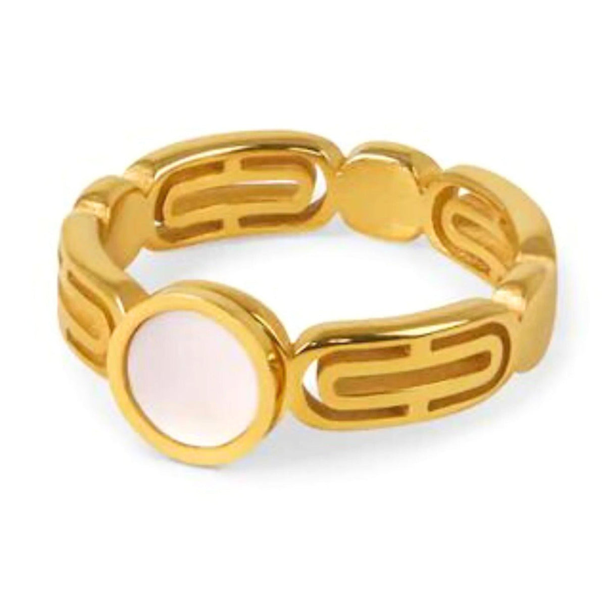 Anel Minimalista Athena Banhado a Ouro 18k Bellorie