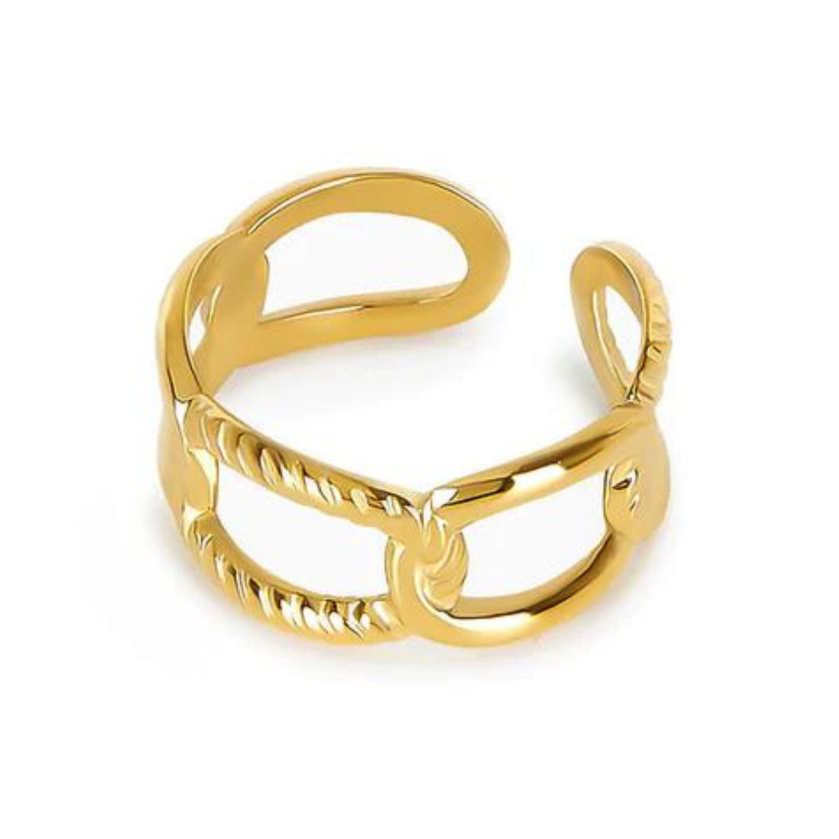 Anel Helena Ajustável Banhado em Ouro 18k Bellorie