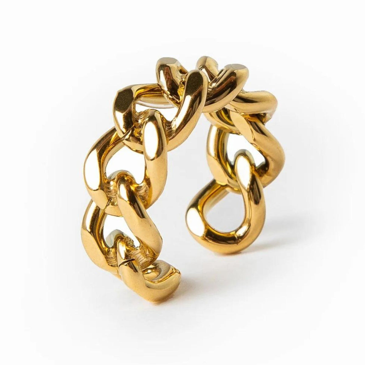 Anel Corrente Ajustável Banhado a Ouro 18k Bellorie