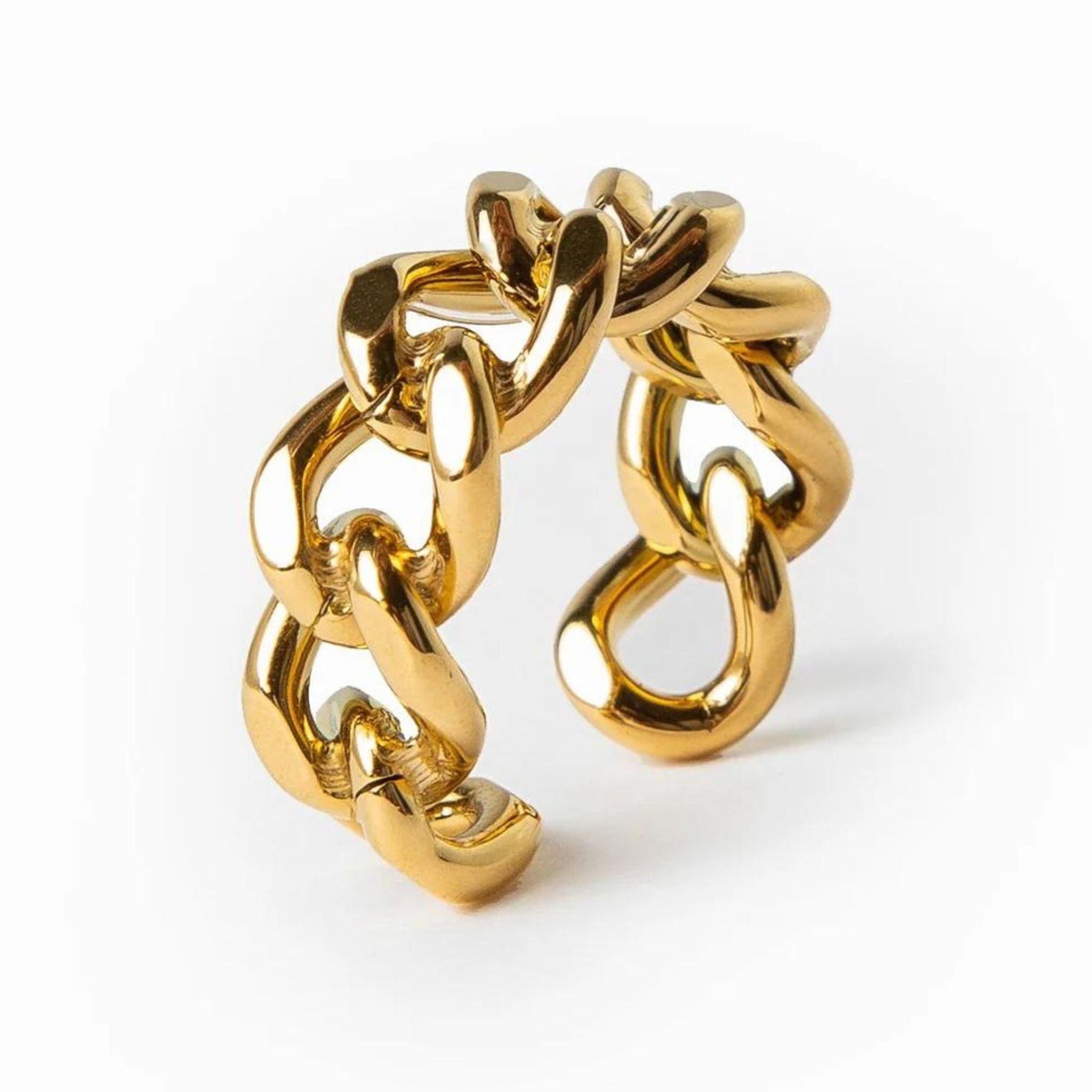 Anel Corrente Ajustável Banhado a Ouro 18k | BELLORIE