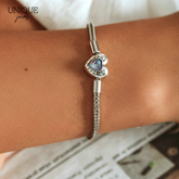 Pulseira de Berloque Trançada com Fecho Coração Fantasy - Prata 925 | BELLORIE