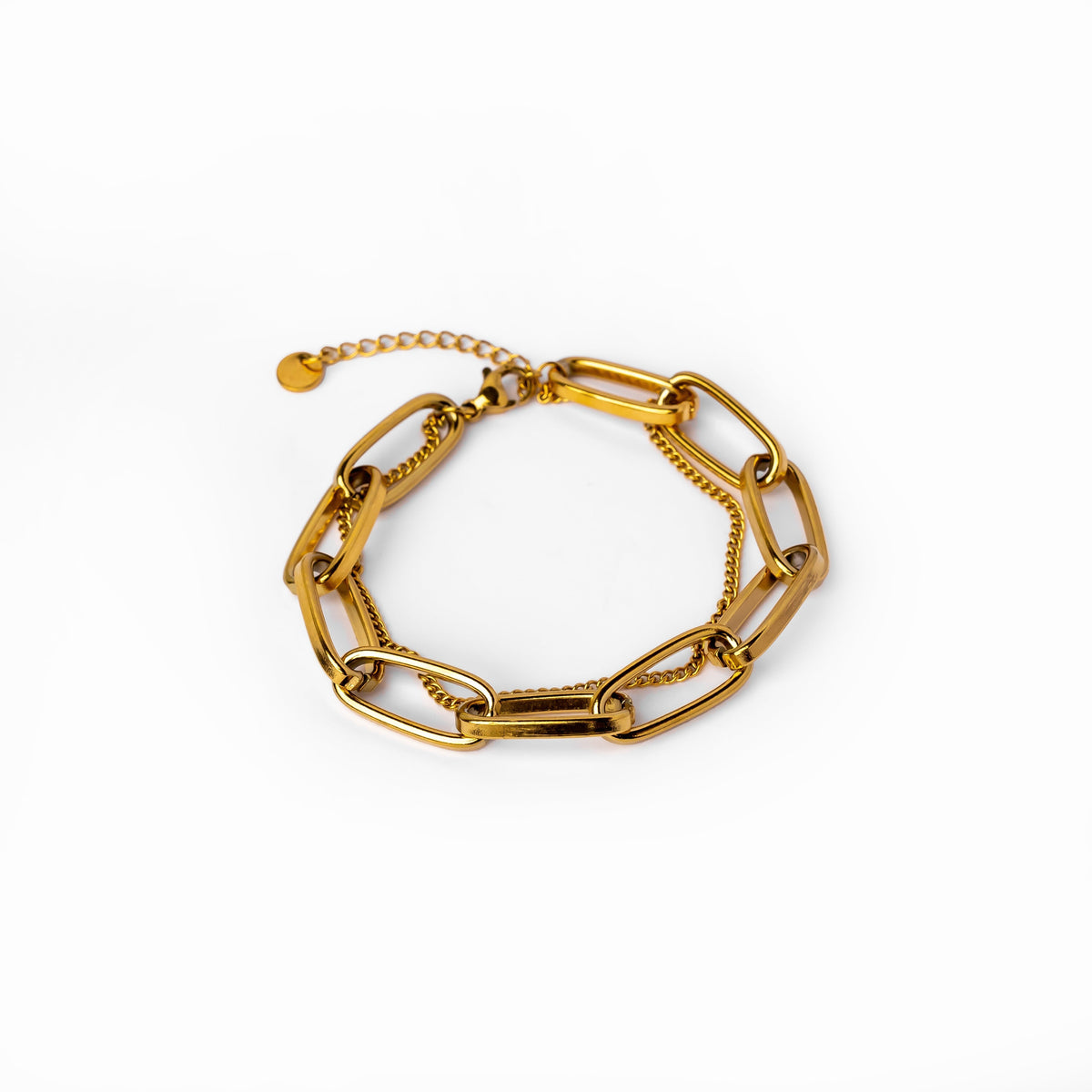 Pulseira Dupla Figaro Banhado a Ouro 18k Bellorie