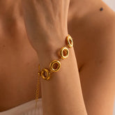 Pulseira Círculos Banhado a Ouro 18k | BELLORIE