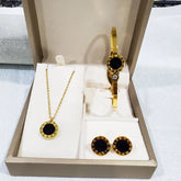 Conjunto Colar Brincos e Bracelete Luxo Roman | BELLORIE