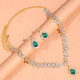 Conjunto Colar e Brinco Gota Cravejado | BELLORIE