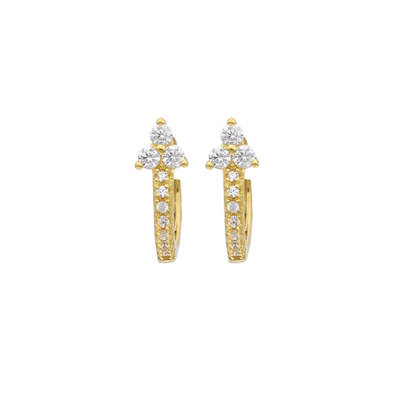 Conjunto Piercing Dourado com Cristais de Zircônia 3pçs | BELLORIE