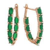Brinco Argola com Cristais de Zircônia Verde | BELLORIE