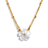 Colar com Pingente Flor Natural Shell Premium | BELLORIE