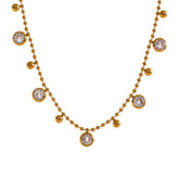 Colar Banhado a Ouro 18k com Cristais de Zircônia | BELLORIE