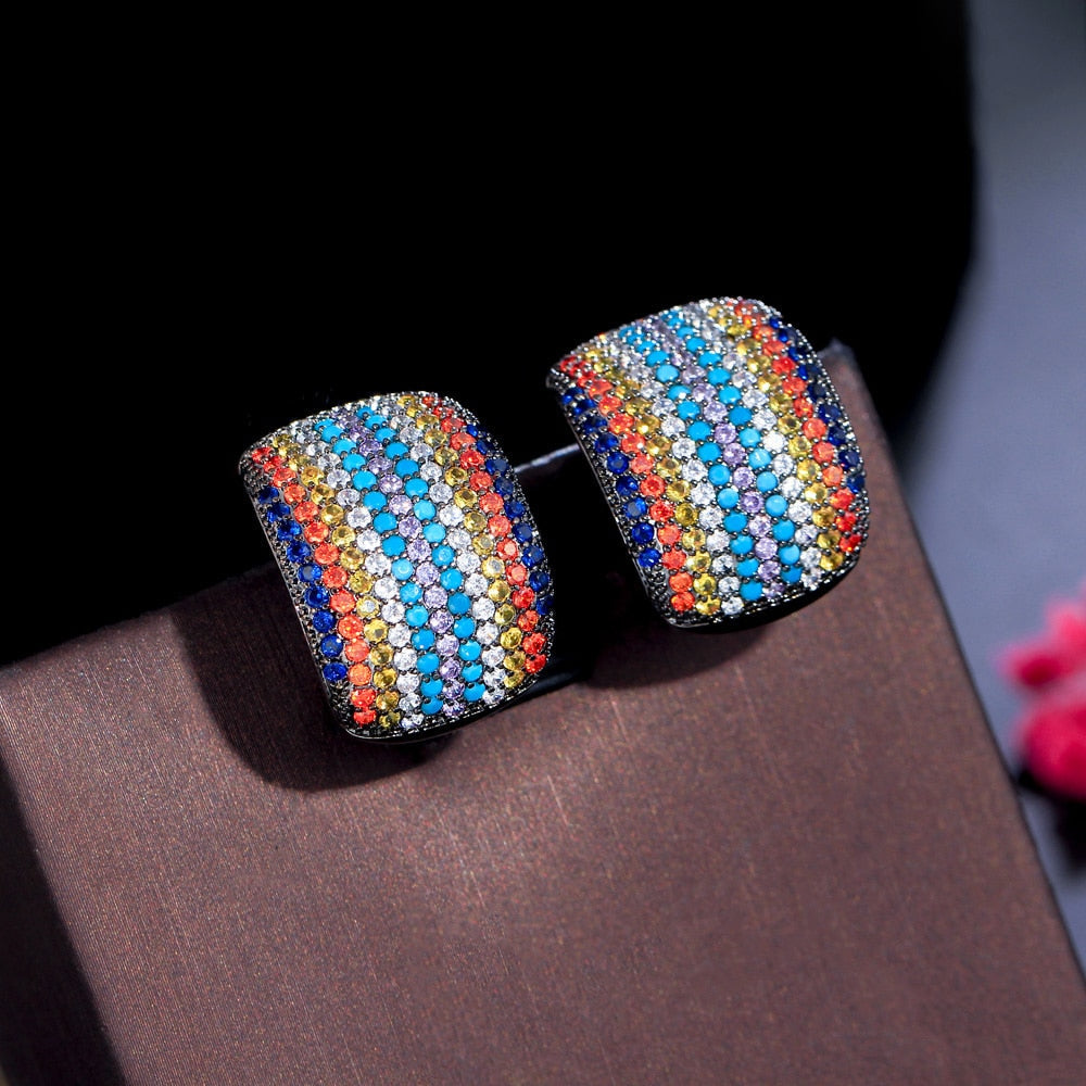 Brinco Colorido com Cristais de Zircônia | BELLORIE
