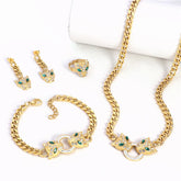Conjunto Jaguar com Cristais de Zircônia | BELLORIE