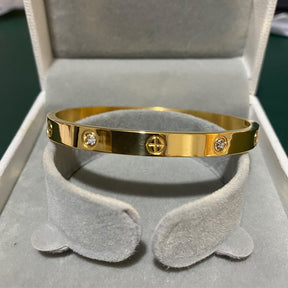 Pulseira Dourada com Zircônia | BELLORIE