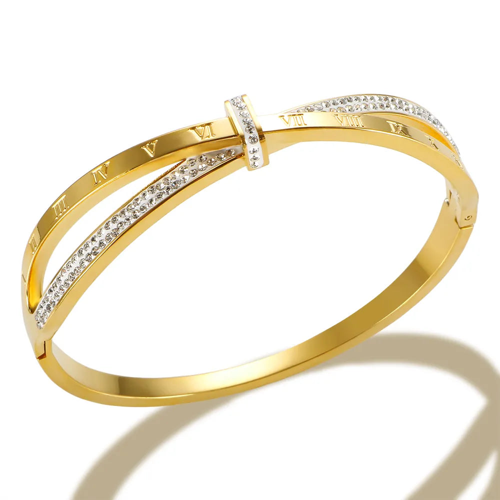 Bracelete Números Romanos Banhado a Ouro 18k | BELLORIE