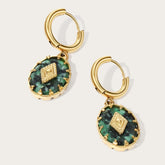 Brinco com Pedra de Turquesa Africana | BELLORIE
