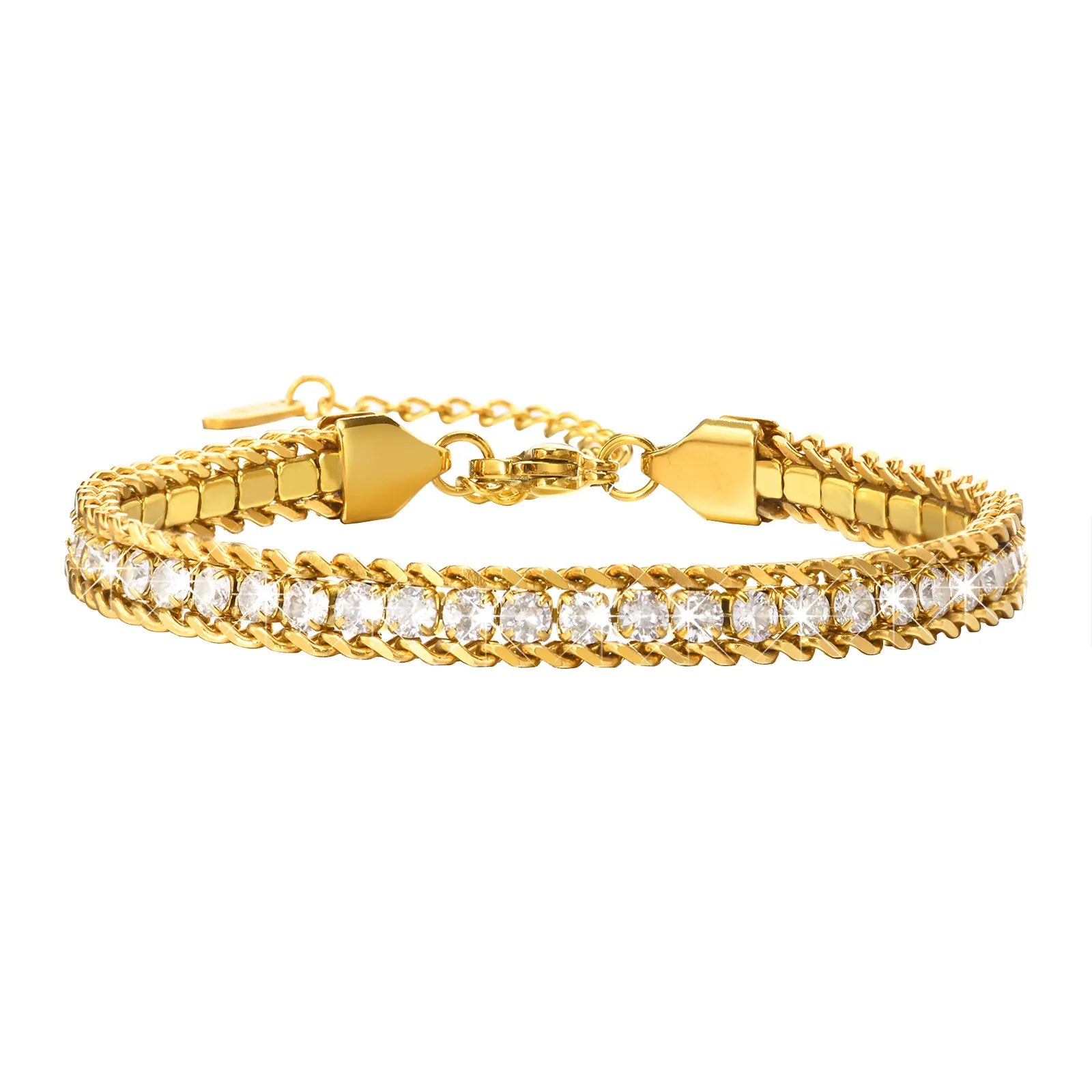 Pulseira Cravejada com Cristais de Zircônia | BELLORIE