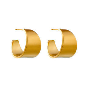 Brinco Meia Argola Dourado | BELLORIE