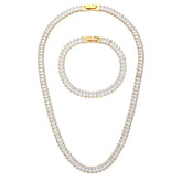 Conjunto Colar e Pulseira Cravejada com Zircônia | BELLORIE