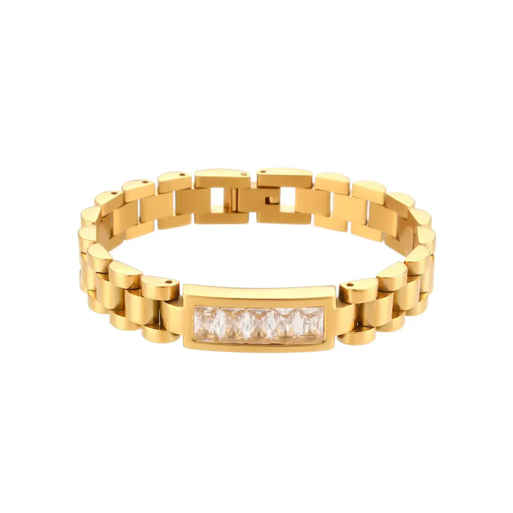 Pulseira Dourado com Zircônia | BELLORIE